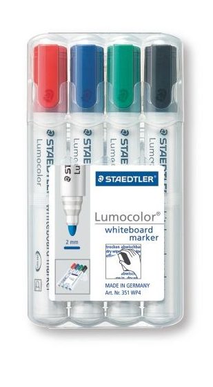 STAEDTLER Whiteboard Marker 2mm, étui de 4pcs