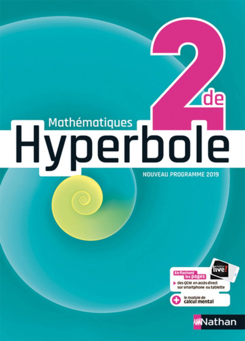 Mathématiques Hyperbole 2de - manuel élève 2019