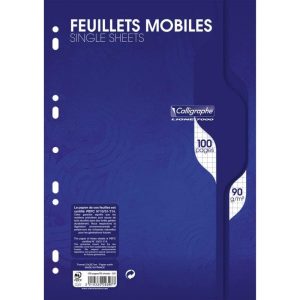 Feuillets mobiles A4 Calligraphe 5*5