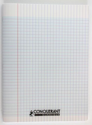 Cahier Conquerant 24*32 140p 90gr PP Transparent