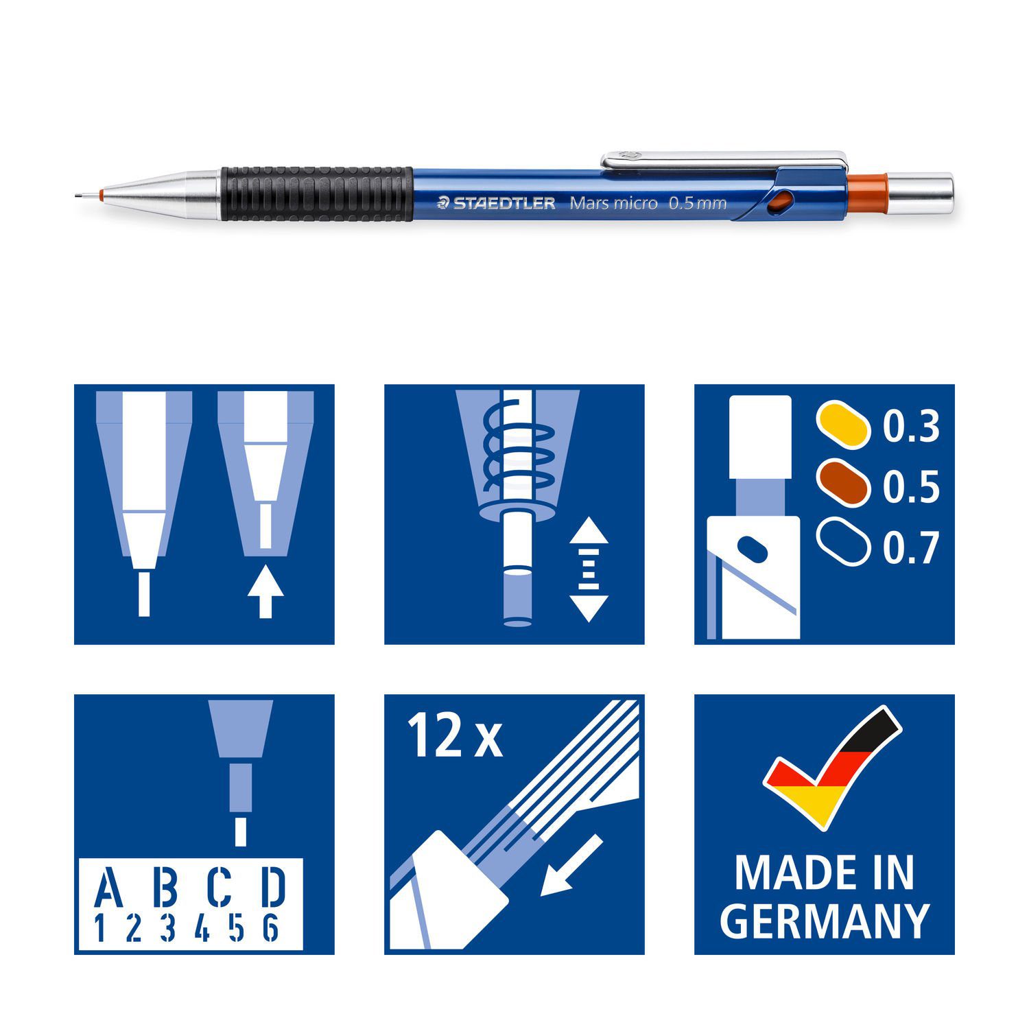 Staedtler Mars Micro 775 - Lápices mecánicos (0.035 in