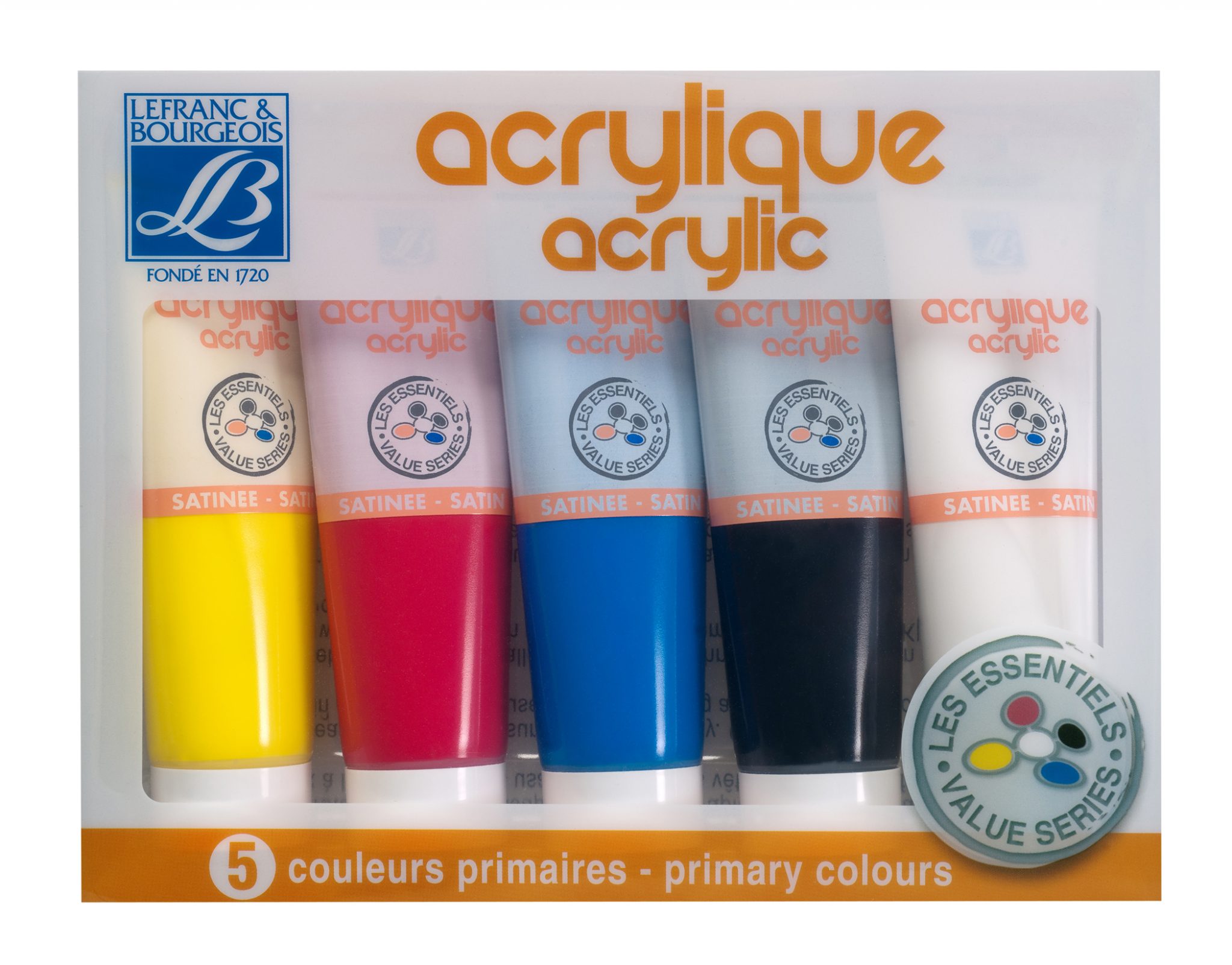Peinture Acrylic 5x120ml Lefranc & Bourgeois