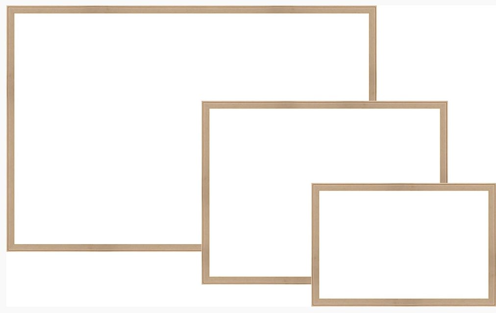 Natural Wood Framed Laminated White Boards - Tableaux blanc