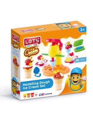 Lets Box Pate A Modeler 224gr Ice Cream Set Play Dough (20 Pcs)
