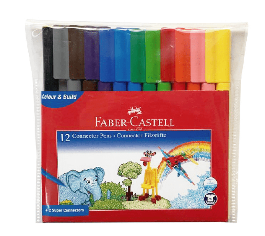 Pochettes 12 Feutre Connector Faber Castell Lpmarocaine