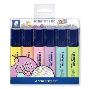 Etui de 6 surligneurs assortis – pastel & vintage Staedtler