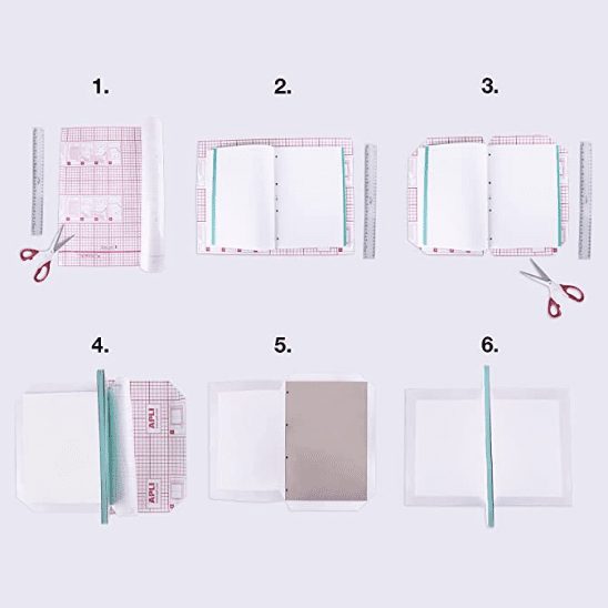 APLI - Rouleau De Couvre-Livres Adhésifs Repositionnables - Protection Brillante 1,5m X 33cm
