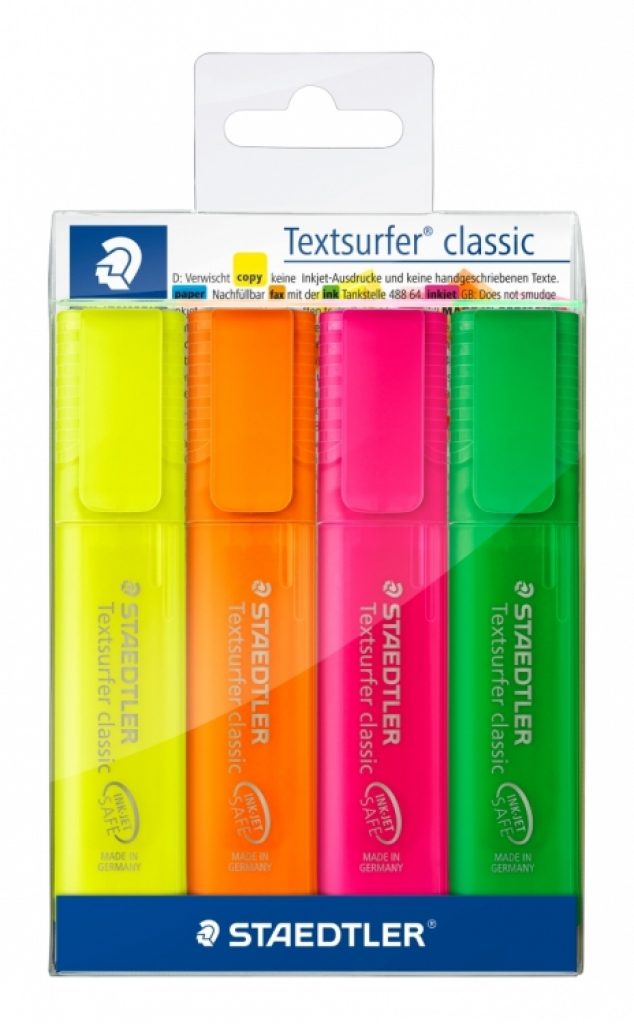 Set de 4 Surligneur Staedtler Textsurfer Classic Highlighters