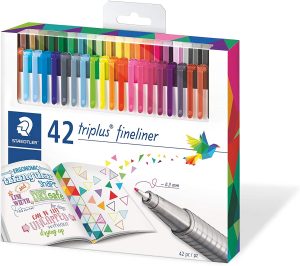 Staedtler Triplus Fineliner 42 couleurs lumineuses assorties, 334 C42