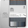 Winsor & Newton Studio Collection 12 Crayons Graphite Medium