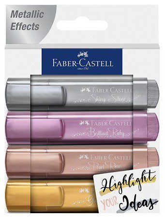 Faber-Castell Surligneur Metallic Textliner Highlighters 4
