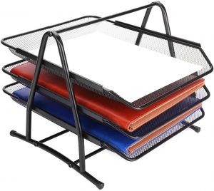 Corbeille à courrier metal noir 2-3 étages