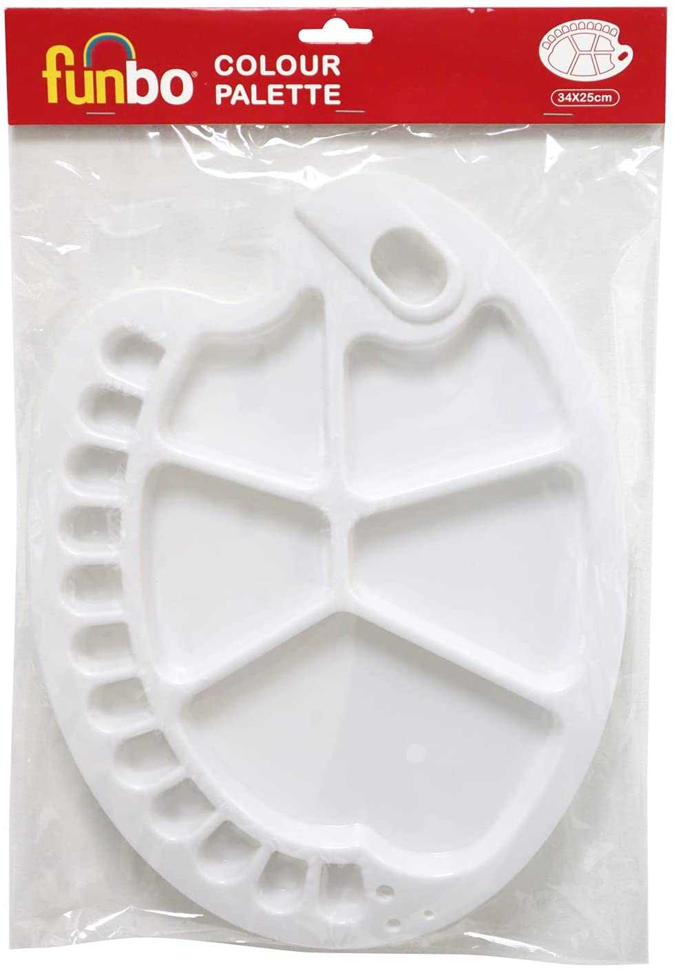 Funbo Palette Plastic Oval 34*25cm