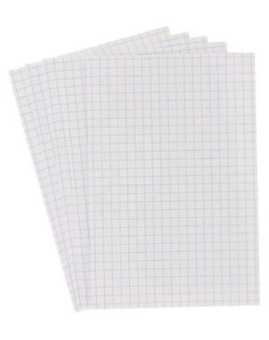 Fiches Bristol Blanc petits carreaux A5-A4