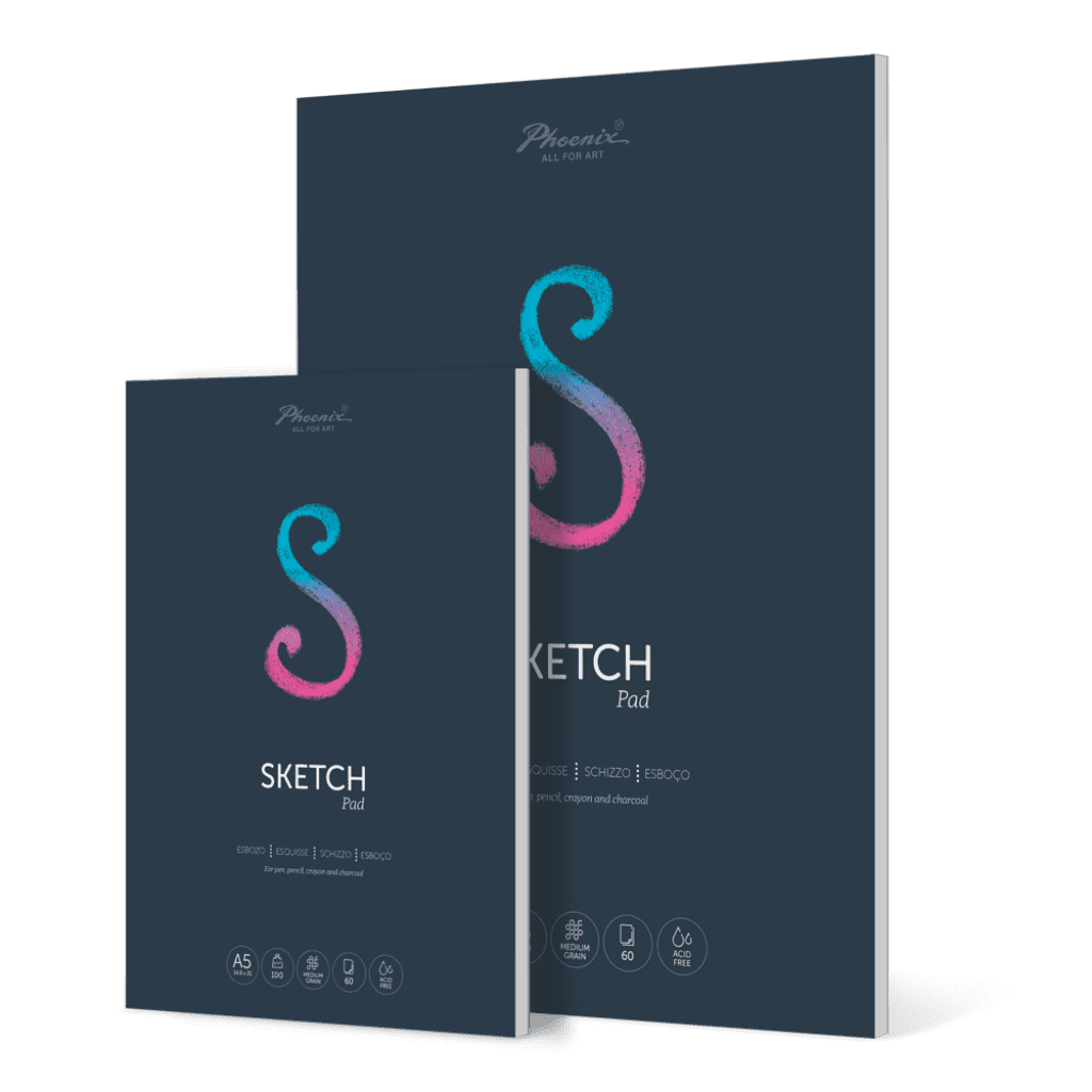 Phoenix Arts SKETCH PAD 100g 60 Feuilles LPMarocaine phoenix-arts-sketch-pad-100g-60-feuilles-lpmarocaine