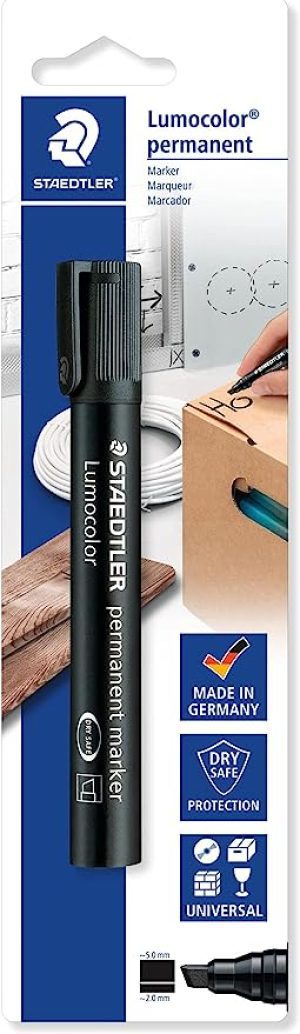 STAEDLER Lumocolor Lot de 1 cartes de marqueurs permanents rechargeables Noir