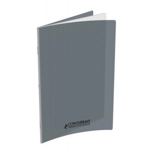 Cahier 24×32 96p 90g Polypro GRIS – Conquerant