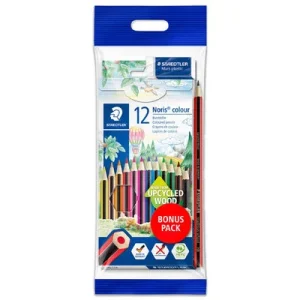 Bte 12 Crayons de couleur + crayon & gomme Bonus Pack STAEDTLER