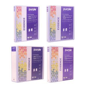 Classeur  blanc ecolier 4 anneaux dos 50mm Purple