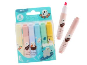 Boite 6 Highlighter M&G mini surligneurs Cha-Cha-Cha – Vunder