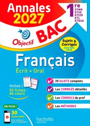Français 1re STMG, ST2S, STI2D, STL, STD2A. Sujets & corrigés Edition 2027
