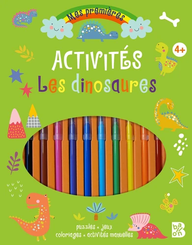 Les dinosaures. Puzzles, jeux, coloriages, activités manuelles. Avec des feutres