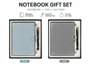 Coffret Notebook avec stylo – Turquoise avec serrure magnetique