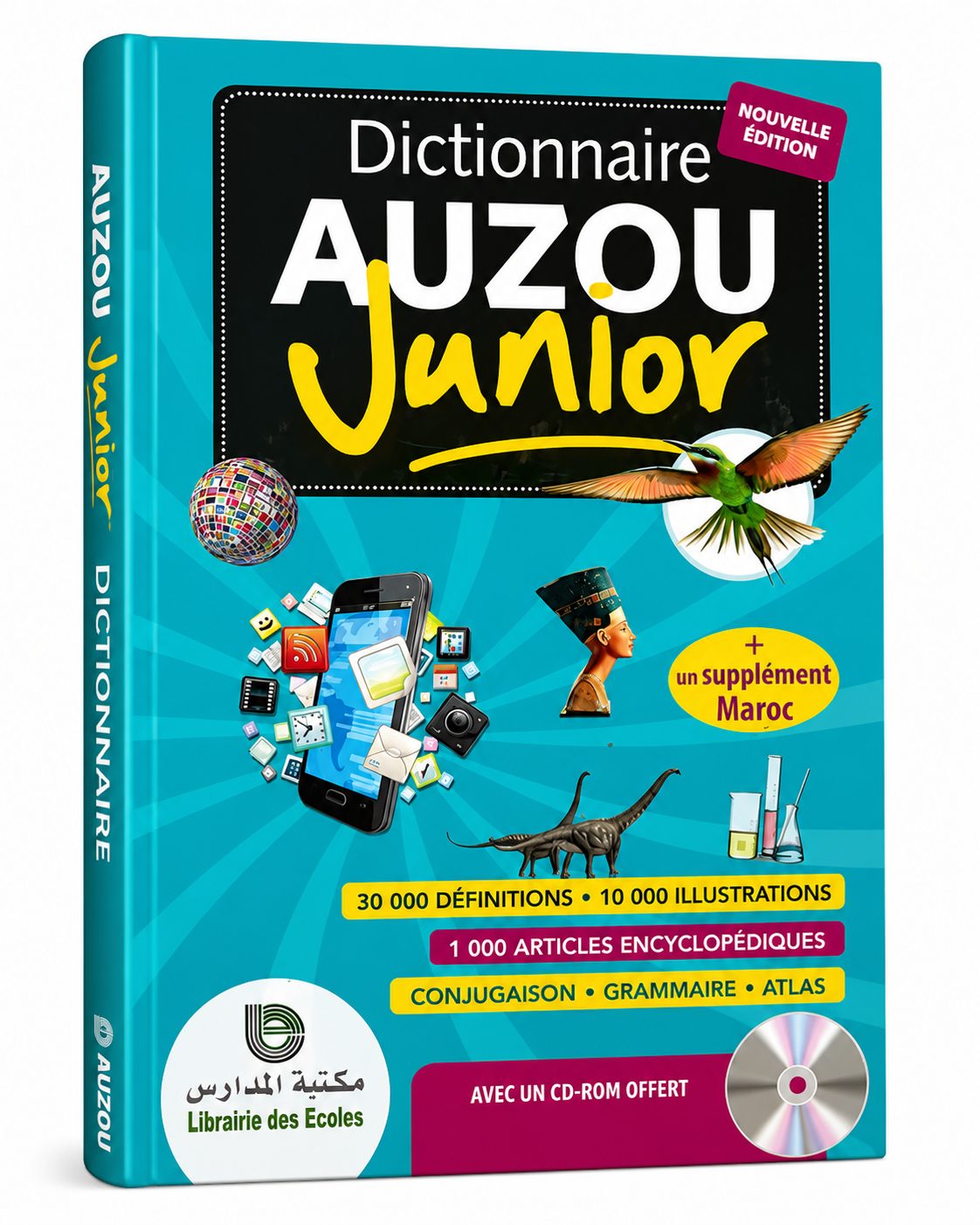 Dictionnaire français Auzou Junior + CD + 1 Supplément spécial Maroc - 2019