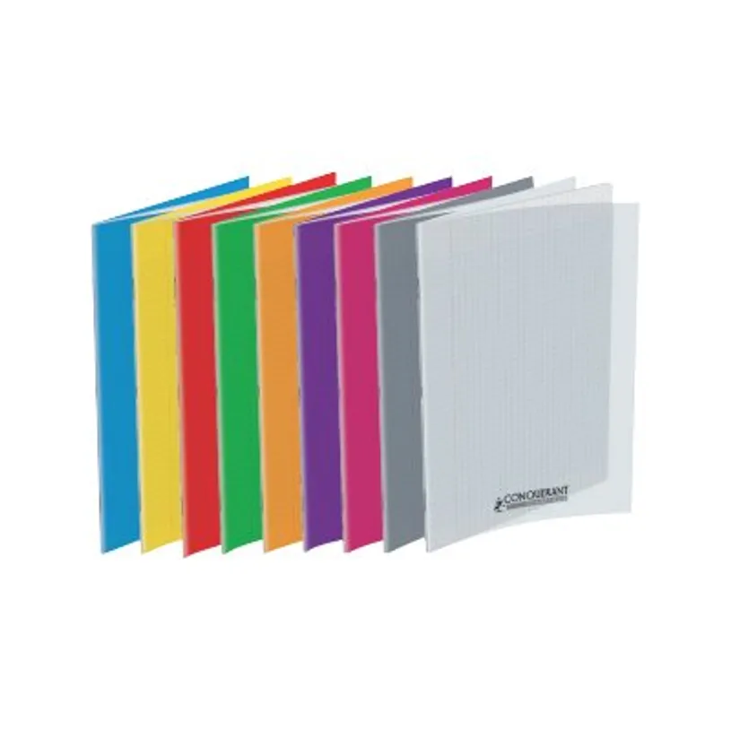 Cahier 24x32 Seyes 48p 90g Polypro Assorti - Conquerant
