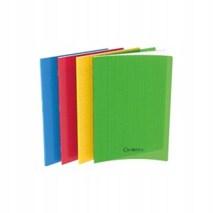 Cahier Seyes  A4 96p 80g  Polypro couleurs assortis. Cambridge