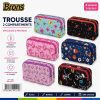 Trousse ecolier 2 fermetures zip.br-4077 BRONS