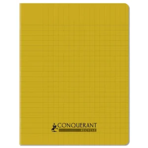 Cahier 17×22 conquerant 96p 90gr Polypro JAUNE