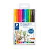 Set de 10 feutres Fineliner pointe large 0.8mm Triangulaire – Staedtler