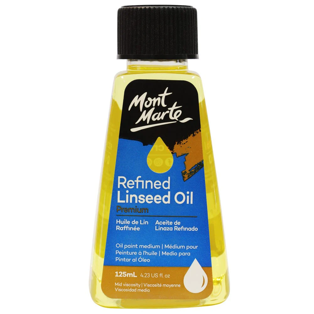 Refined Linseed Oil Premium 125ml - Mont Marte