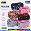 Trousse ecolier 3 fermetures  zip.br-4073 BRONS