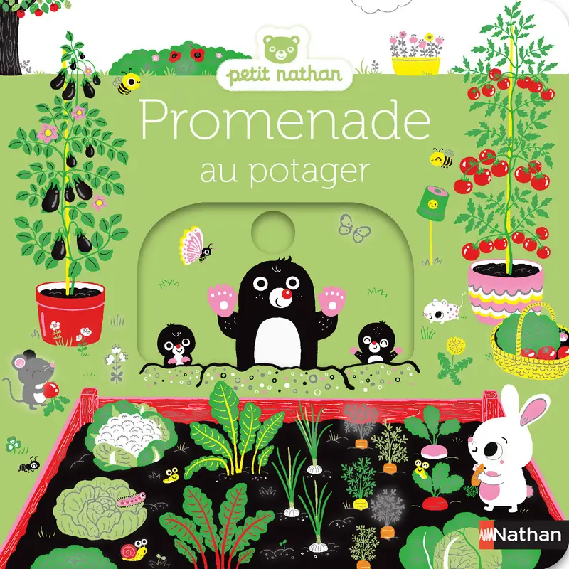 Promenade au potager - livre d'éveil animé, pour les bébés dès 6 mois