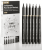 GXIN Calligraphy Pen Brush Markers (Pack of 6, Black)